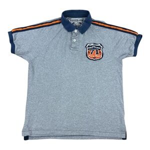 Walt Disney World 71 Racing Series Polo Shirt Grey Navy Orange Large Embroidered